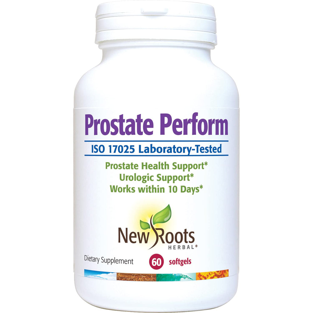 NEW ROOTS HERBAL Prostate Perform bottle front for daily prostate support
