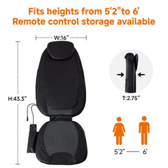 NEWBULIG massager easy to strap onto a chair for quick setup