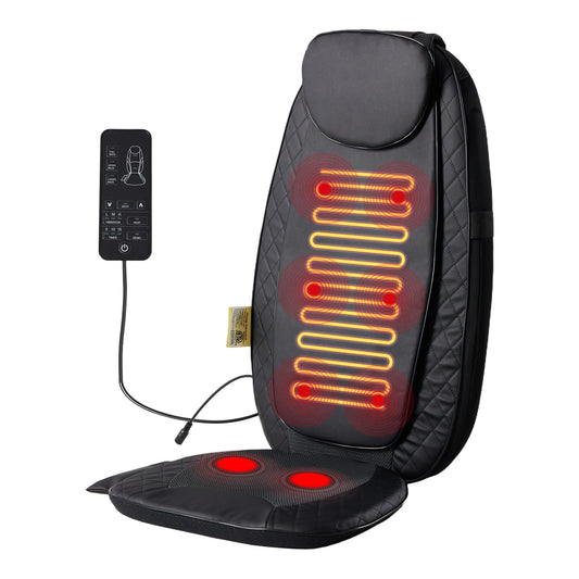 NEWBULIG chair massager kneading nodes provide spine relief for home use.