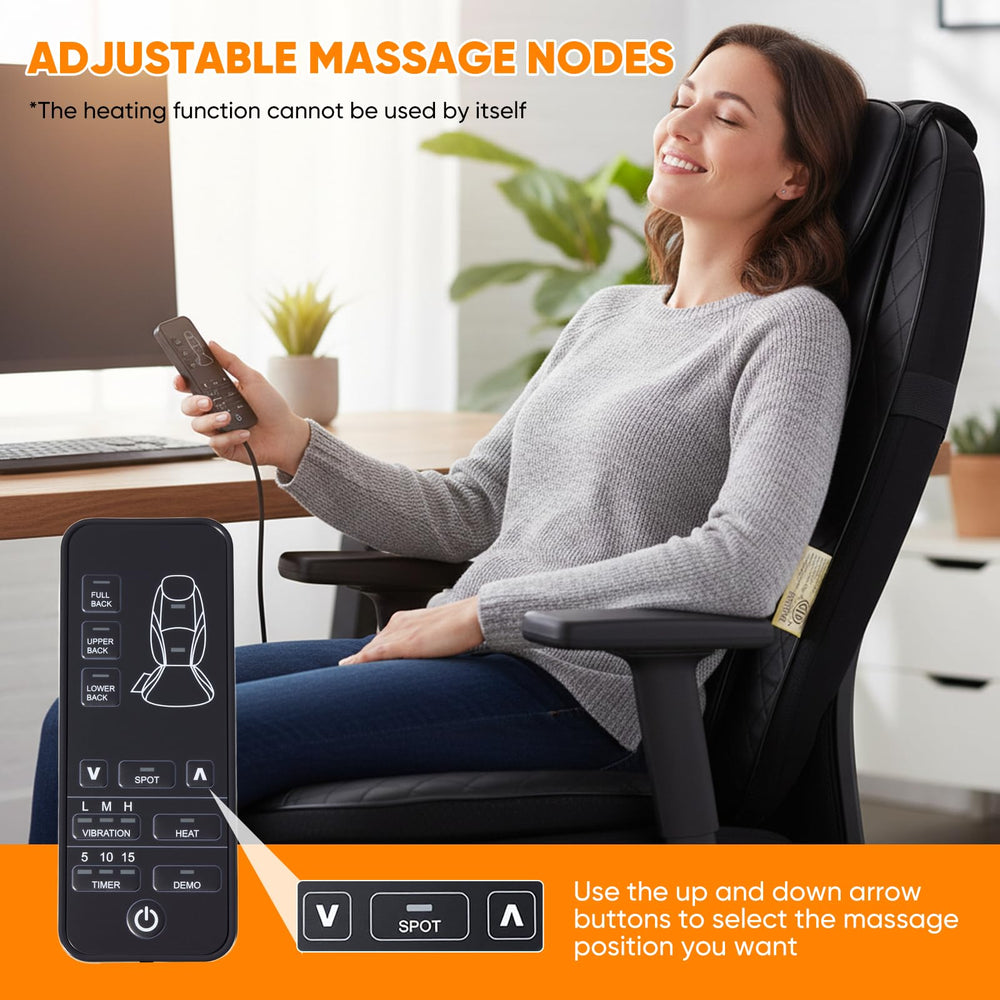 NEWBULIG vibration seat offers 3-speed relief for hips and thighs.