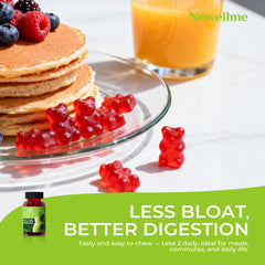 NEWELLME ACV Gummies sugar-free badge close-up suggests clean label and vegan.