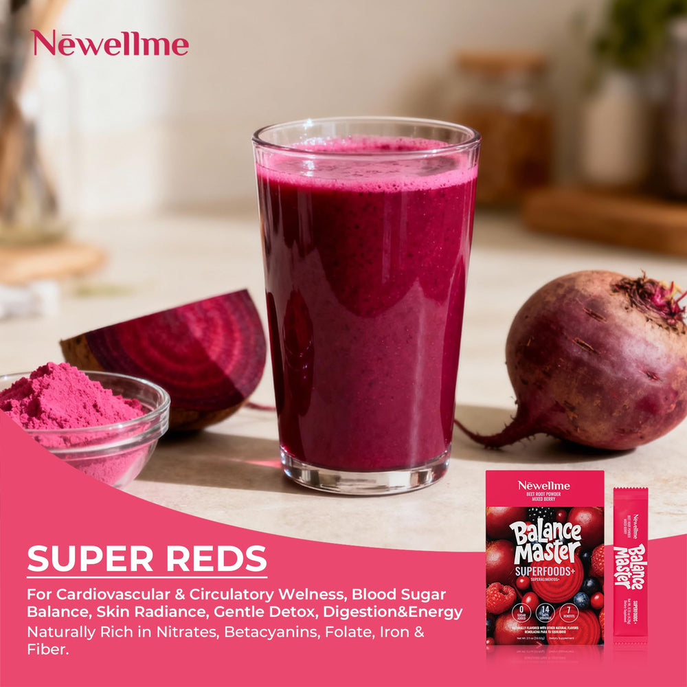 NEWELLME Balance Master branding with serving suggestions for versatility.