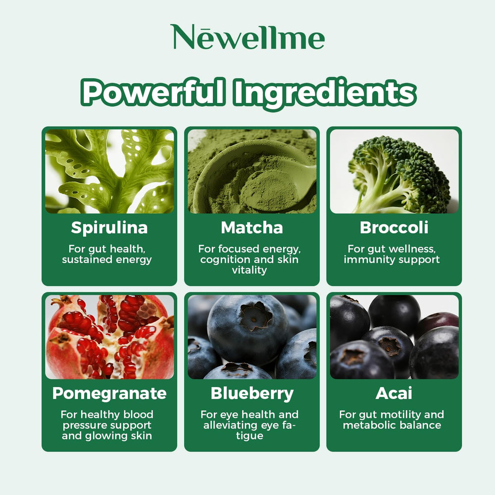 NEWELLME Super Greens Gummies close-up of a gummy with prebiotic fiber.