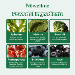 NEWELLME Super Greens Gummies close-up of a gummy with prebiotic fiber.