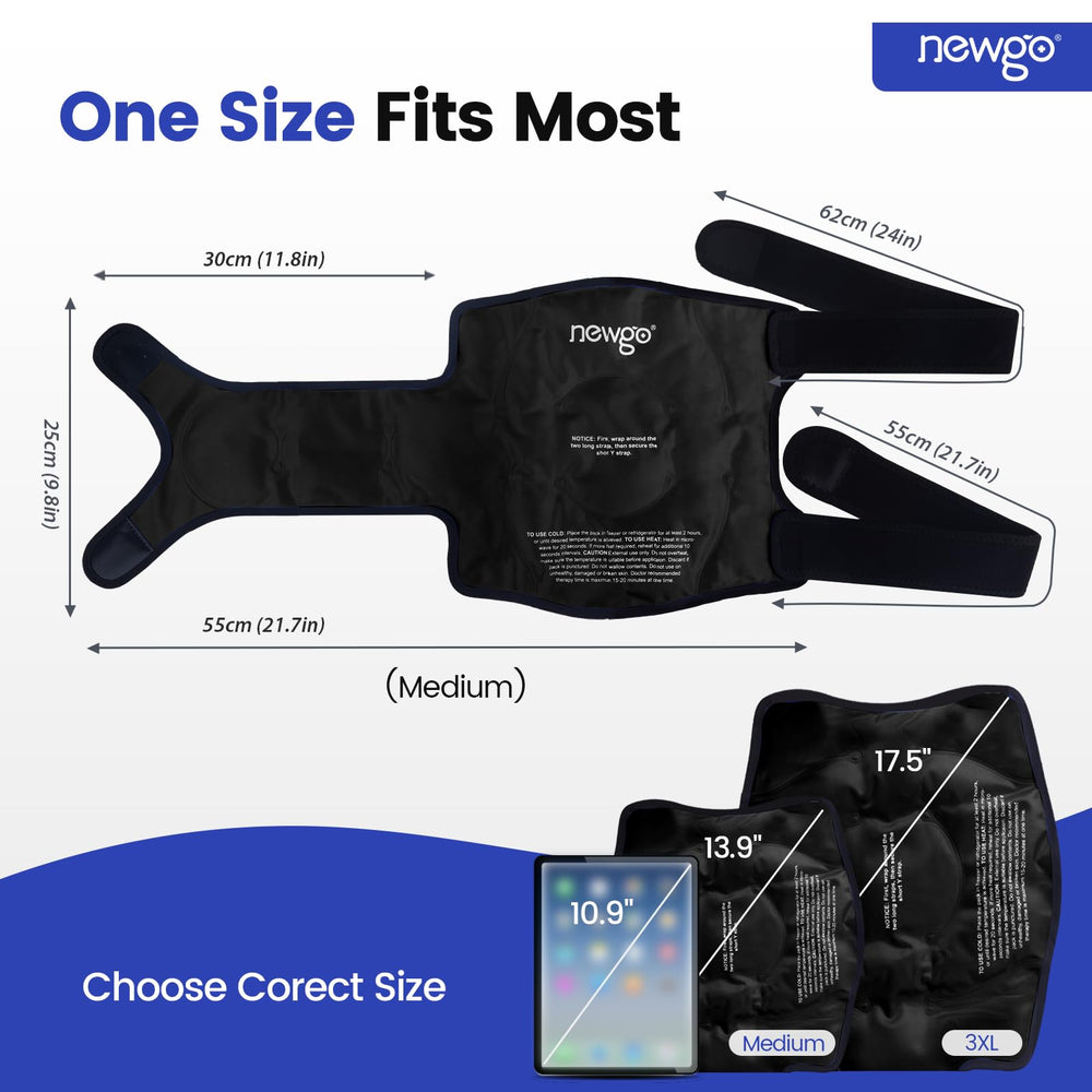 NEWGO wrap stays pliable when frozen for comfortable contact.