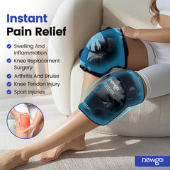 NEWGO knee wrap with straps stays in place during activity.