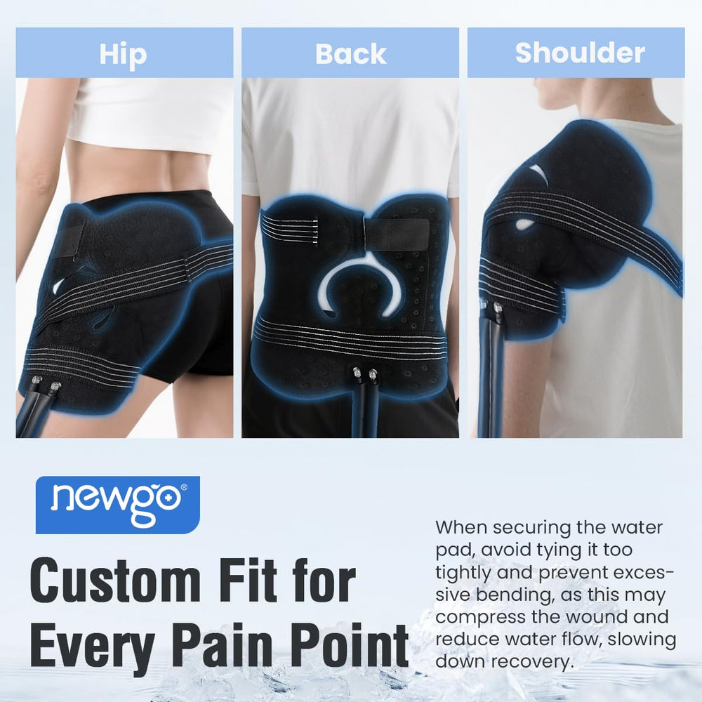 NEWGO lightweight ice machine with adjustable strap for at-home use