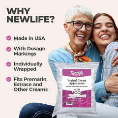 NewLife Naturals comfort-tip applicator enables gentle insertion for sensitive personal care products.