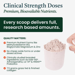 NewLife Naturals MenoBalance+ collagen peptides closeup highlights skin and joint support