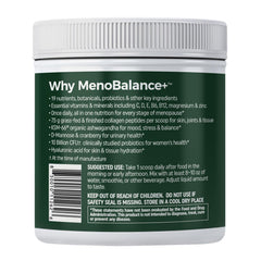 NewLife Naturals MenoBalance+ scoop-dispense demonstrates easy one-scoop daily dose