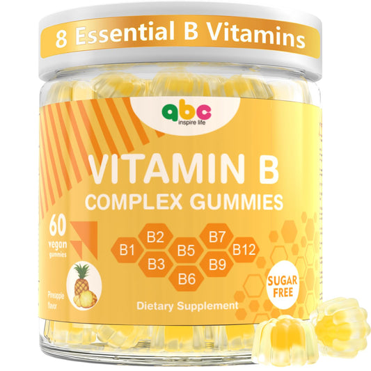 NEWOLITE B Complex gummies bottle with pineapple flavor for daily energy support.