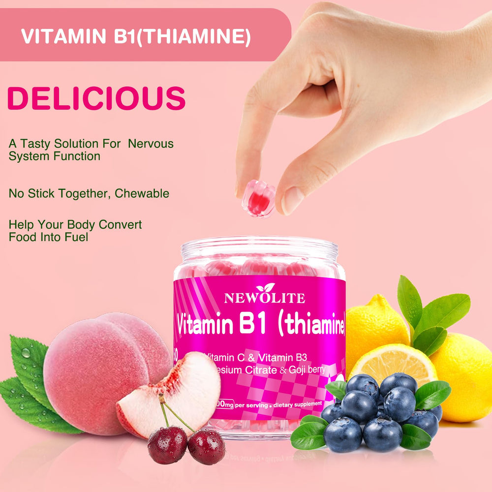 NEWOLITE B1 gummies ingredients list vegan non-GMO sugar-free formulation