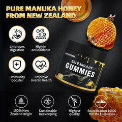 Newrish Shilajit Gummies bottle packaging for on-the-go wellness