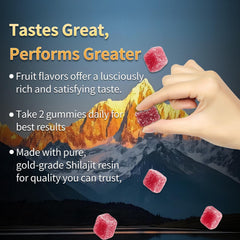Newrish Shilajit Gummies natural-ingredients: pure shilajit with minerals and fulvic acid.