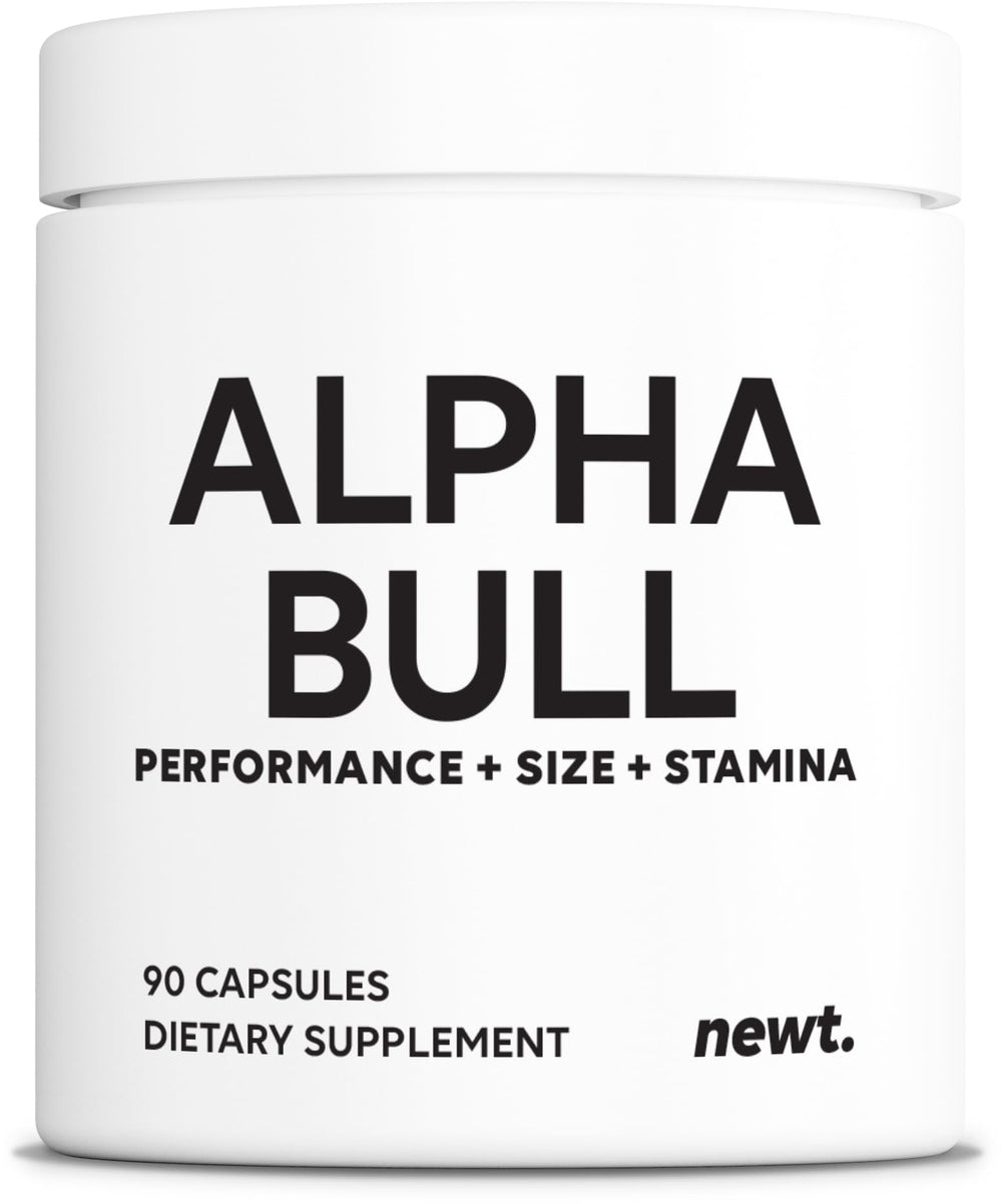 Newt Alpha Bull bottle front view for daily performance support