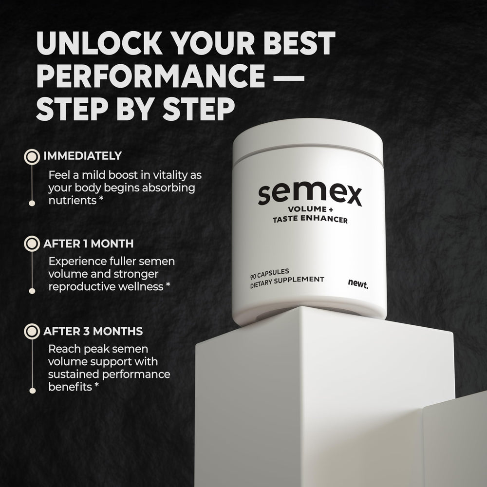 Newt SEMEX capsules on hand for convenient daily use.