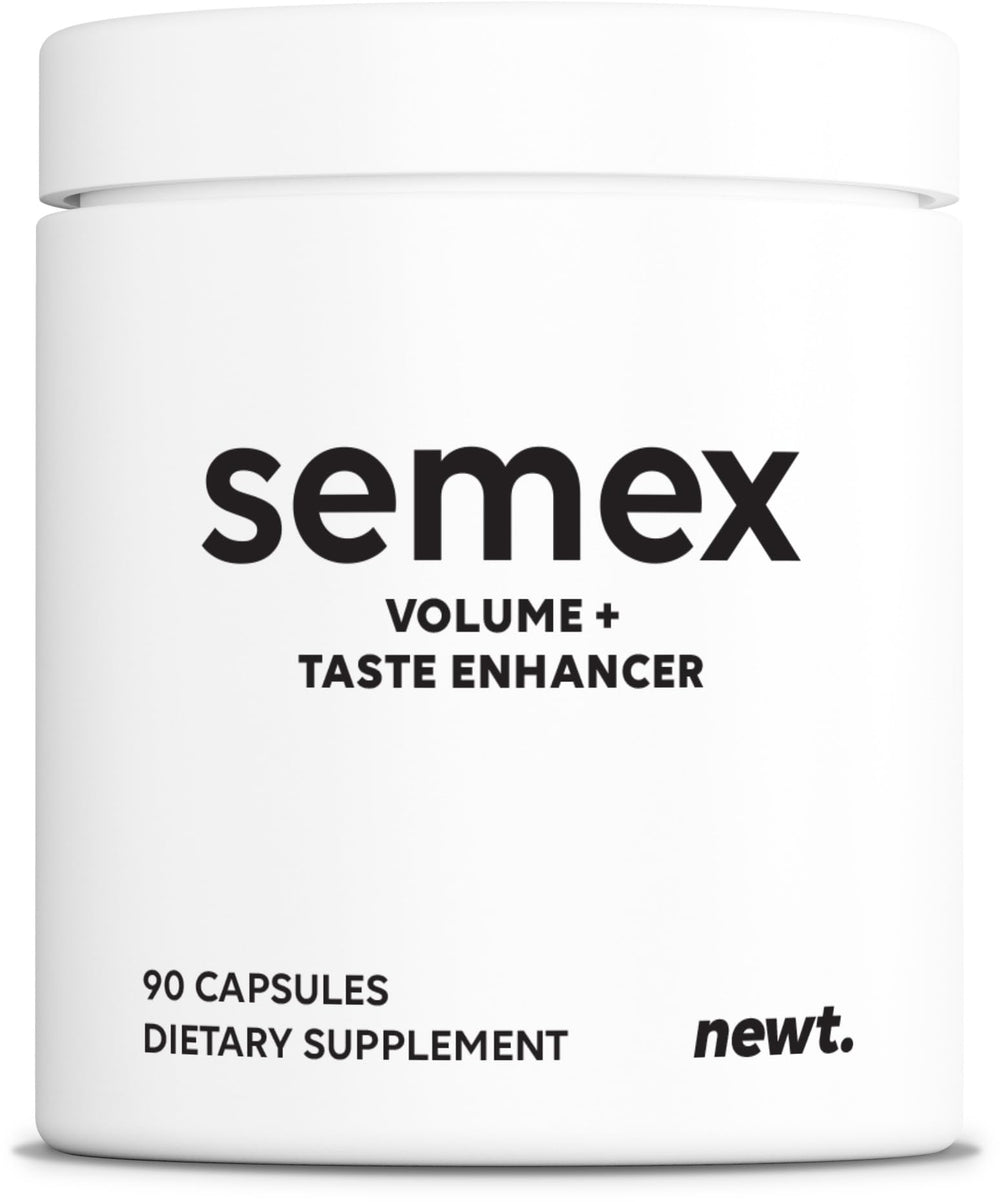 Newt SEMEX bottle displaying semen volume booster for daily support.