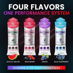NewTrition Energy Gel Variety Pack offers flavors to prevent fatigue.