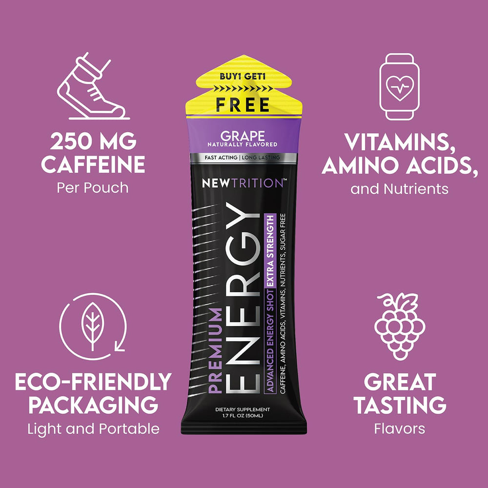NewTrition 24-pack of energy shots for convenient on-the-go fueling