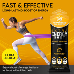 NewTrition mystic melon energy shot bottle delivers long-lasting alertness with crisp flavor