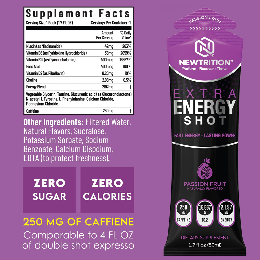 NewTrition energy shot wild berry bottle delivers fast, sugar-free energy during workouts