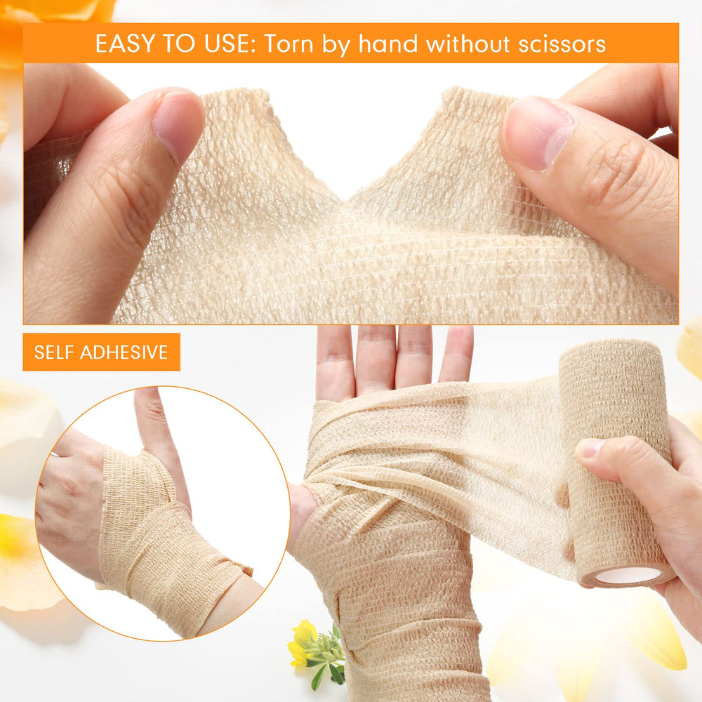 Self-adhesive design sticks to itself without glue for secure wrap.