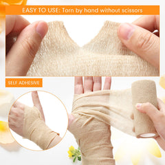 Self-adhesive design sticks to itself without glue for secure wrap.