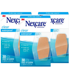 Nexcare Waterproof Bandages pack front view, ideal for protection on the go