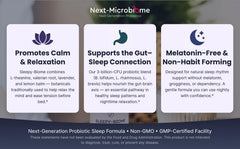 Sleepy-Biome label design showing clean, premium nightly formula