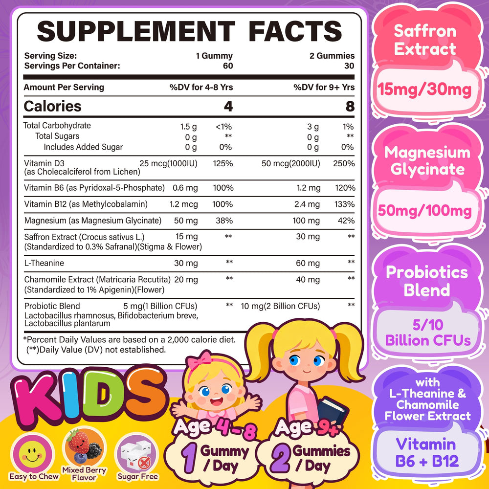 Nextdia Happy Saffron Gummies close-up of gummies with natural color for daily calm