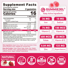 Close-up of the liquid-filled center highlights vitamin C in Nextdia gummies.