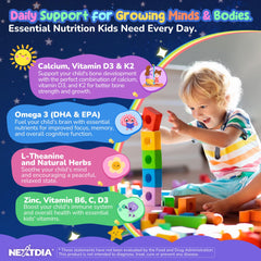 Kid-friendly packaging highlights sugar-free, gluten-free, and dairy-free formula.