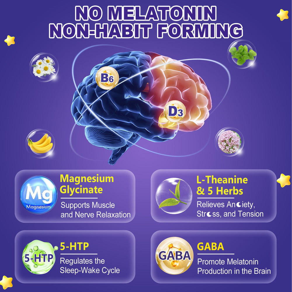 Two-pack Nextdia sleep gummies arranged to highlight convenient, non-habit forming option.