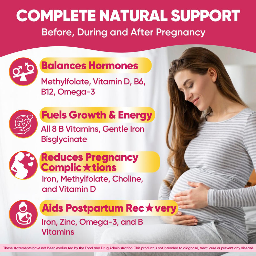 Nextdia Prenatal Gummies packaging flatlay presenting vegan, sugar-free formula.