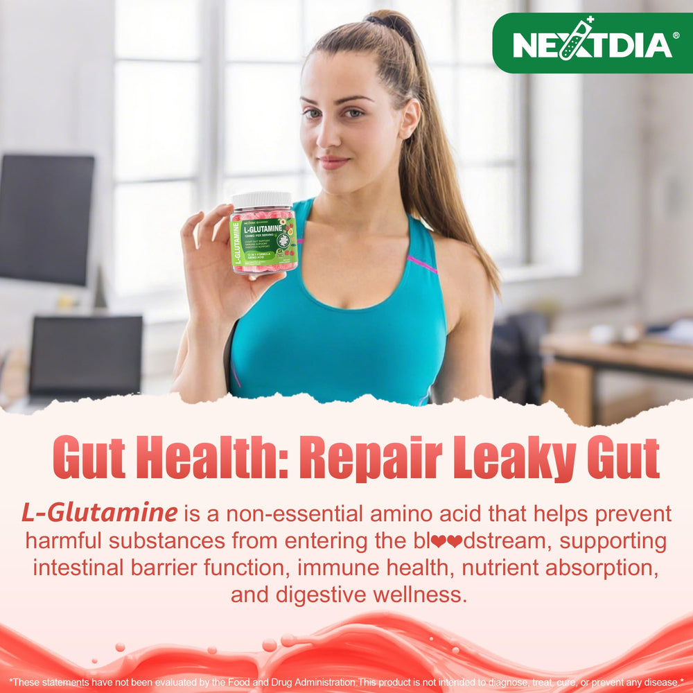 Nextdia sugar-free vegan gummies label closeup for clean daily use.