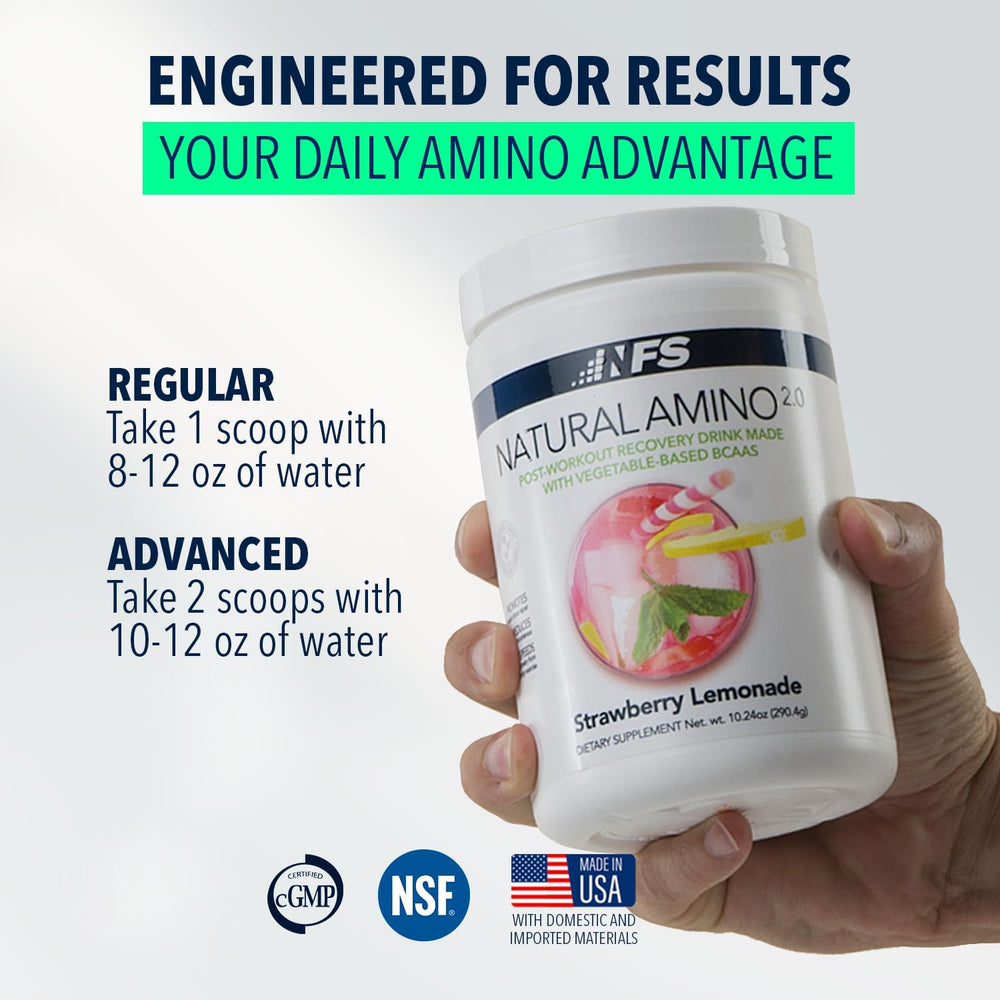 NF Sports Natural Amino no caffeine energy suitable for midday workouts