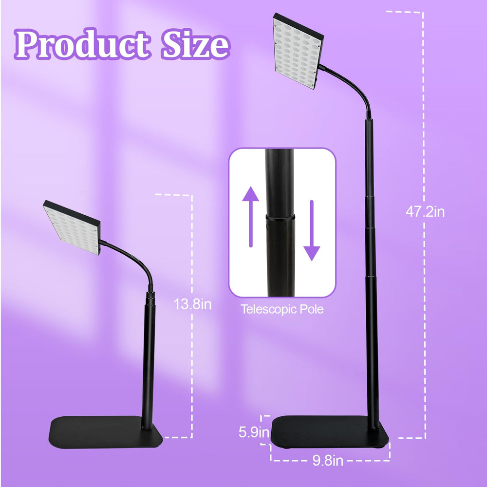 nfbmrsnc tanning lamp adjustable stand offers customizable height and angle