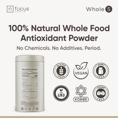 NFOCUS HEALTH Whole5 is vegan and gluten-free for inclusive diets.
