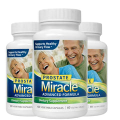 NHS Global Prostate Miracle bottle front showcases trusted formula for urinary comfort.