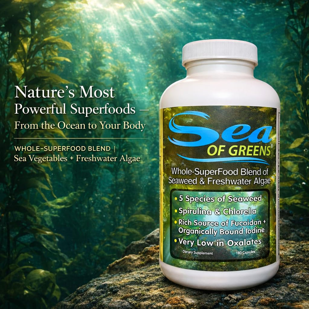 Packaging label highlights oxalate-free formula for greens without oxalate concerns.