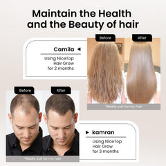 Nicetop hair care routine shot showing daily use after meals
