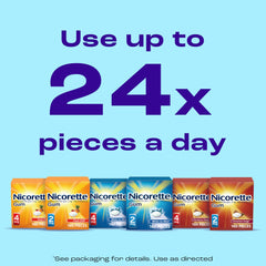 Back-of-pack displays 4 mg dosage and first cigarette timing cue.