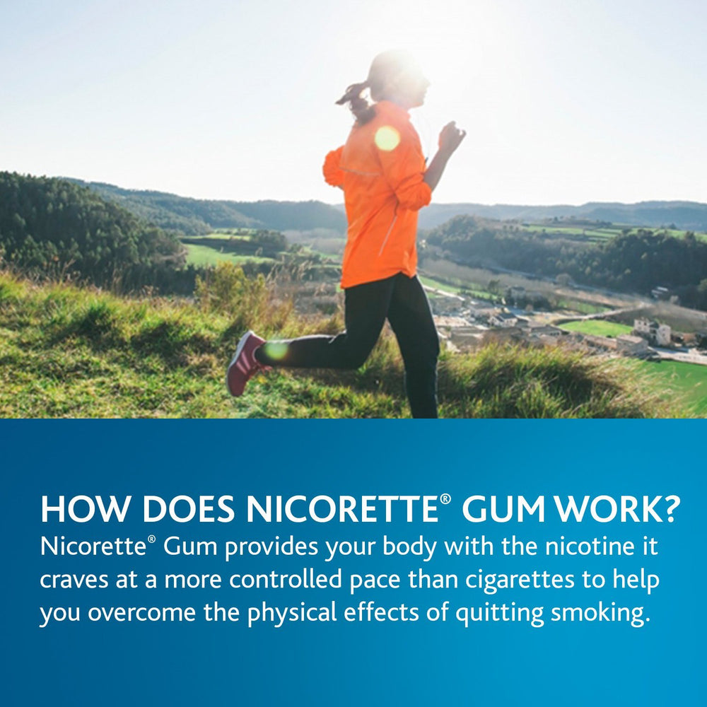 Nicorette Fruit Chill nutrition label highlights calcium and sodium per piece