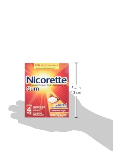 Nicorette Gum Cinnamon Surge 4mg on-the-go pack for quick use