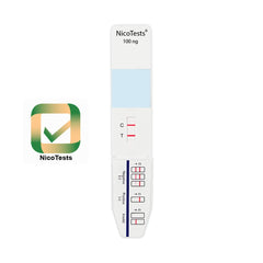 NICOTESTS Saliva Nicotine Test 5-Pack result card presents clear results for quick interpretation.