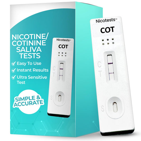 Nicotests ultra-sensitive kit packaging ready for quick school or workplace screening.