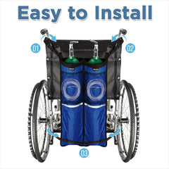Bag placed on chair with dimensions 25.8 in by 17 in for convenient loading