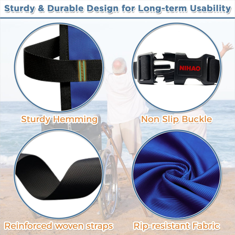Close-up of NIHAO nylon fabric highlighting tear-resistant construction
