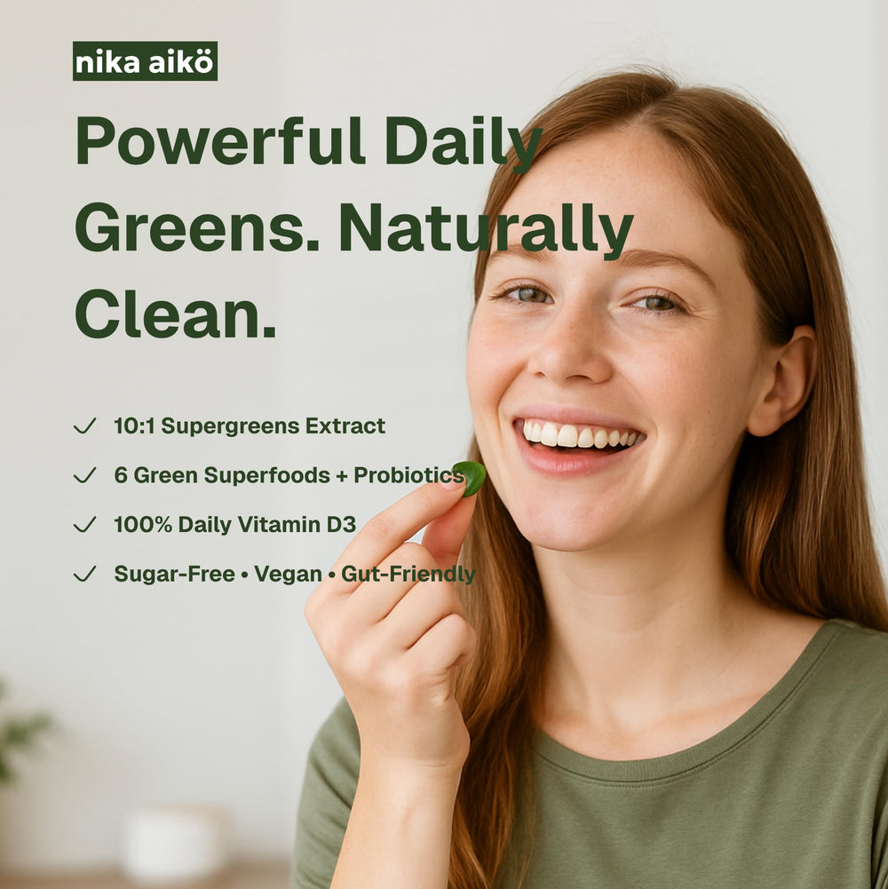 Nika Aiko Greens Gummies probiotics 100 Billion CFU support