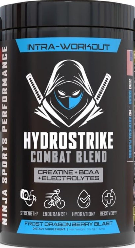 Ninja HydroStrike Combat Blend bottle pour for on-the-go hydration and quick energy